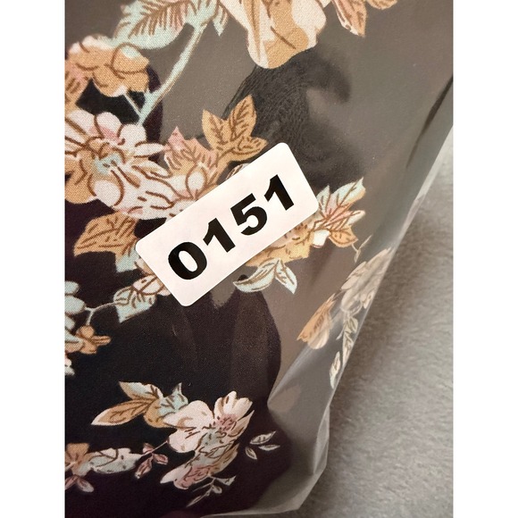 FATE Floral Boho Whimsical Print Crop Top Crotchet Wide Leg Pants Set Black SZ M - Picture 14 of 15